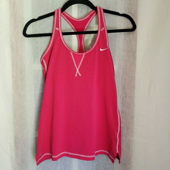 Nike Dri-Fit Pink Activewear Tank Top Women's Size M (8-10) - Picture 1 of 10